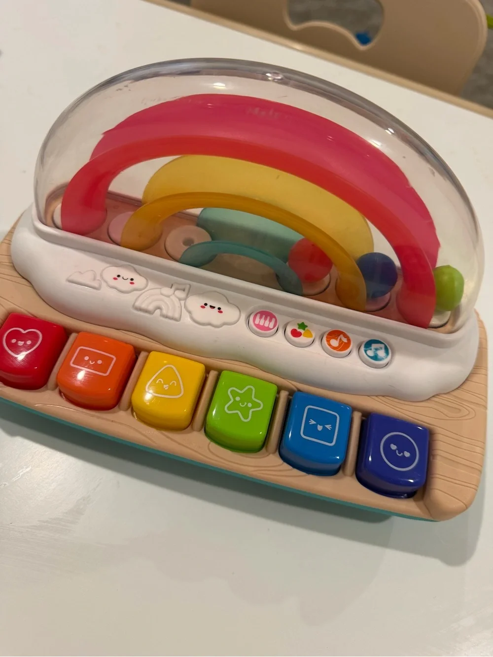 Multi-Color Musical Rainbow Piano Toy for Kids